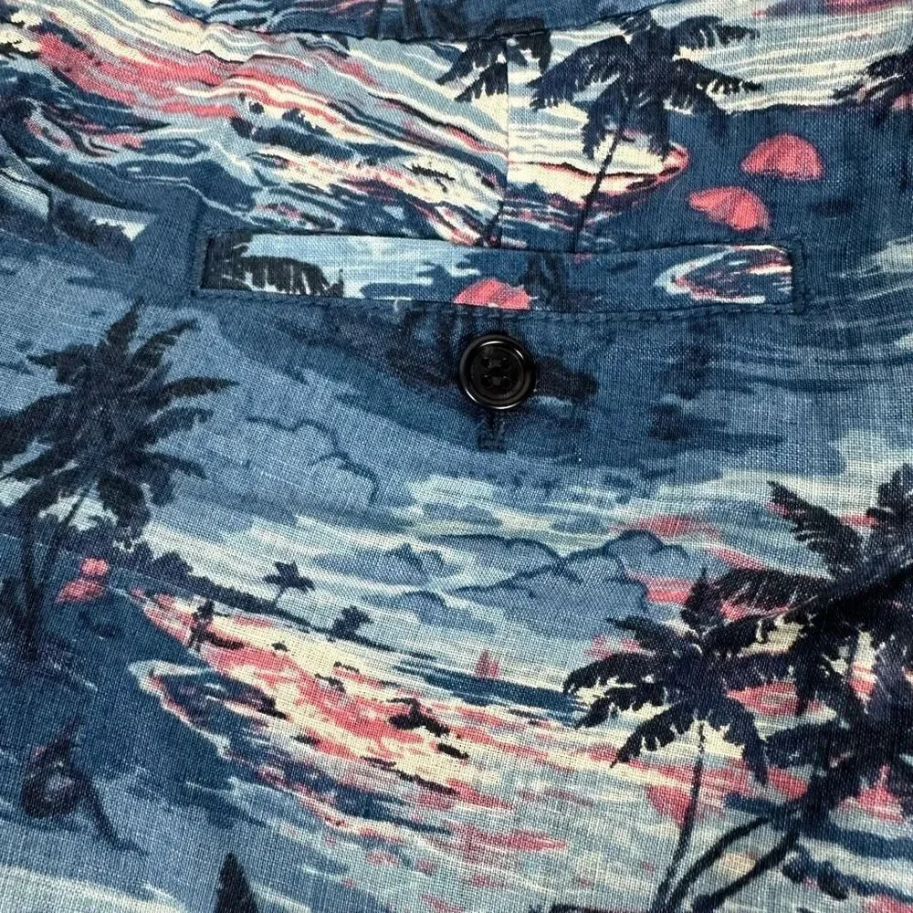 J. Crew Tropical Hawaiian Linen Shorts size 2